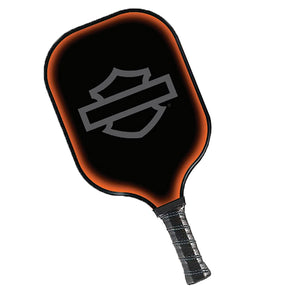 Harley-Davidson Stealth Carbon Fiber Pickleball Single Paddle Raquet, Black/Orange DW66211