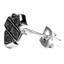 Harley-Davidson Women's Medium Bar & Shield Logo Stud Earrings, Silver HDE0231