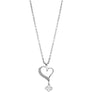 Harley-Davidson Women's Rebel Embellished Heart Necklace, Silver HDN0315
