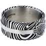 Harley-Davidson Men's Driftwood B&S Logo Ring Band Stainless Steel, Black/Silver HSR0078