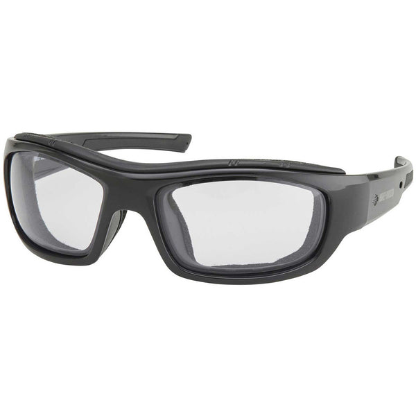 Harley-Davidson® Mens Soldier Clear Light-Adjusting Performance Riding Sunglasses, Black Frame HZ0007-01A
