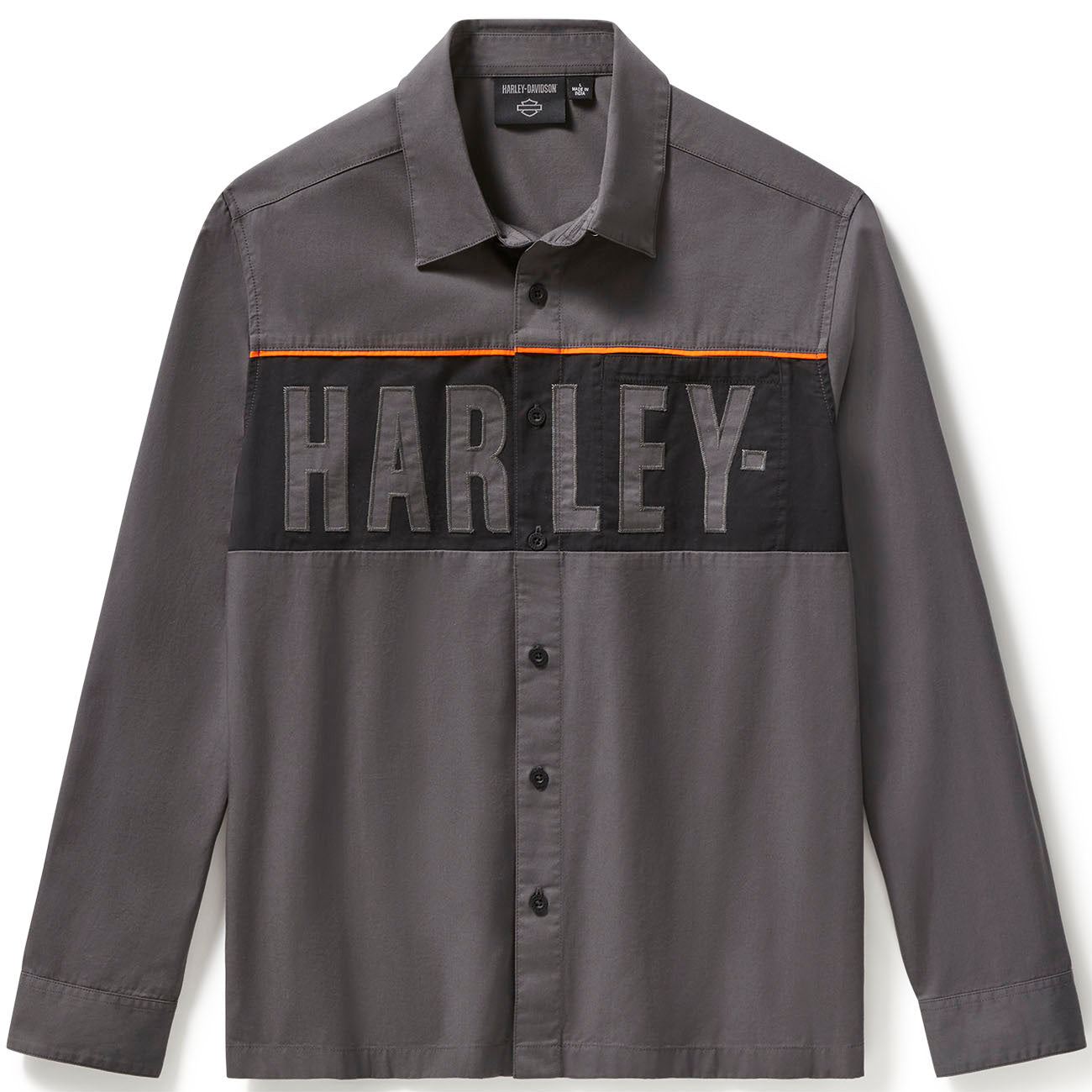 Harley-Davidson Men's Essential Mechanic Button-Up Long Sleeve Shirt, 96805-25VM Gray / 2XL Harley-Davidson Men's Essential Mechanic Button-Up Long Sleeve Shirt, 96805-25VM Gray / 2XL
