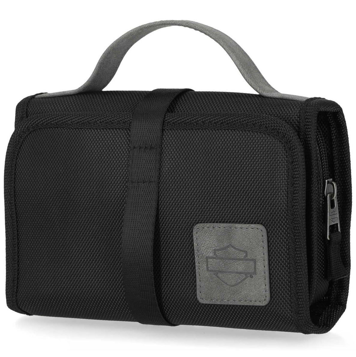 Harley-Davidson Men's Embossed Bar & Shield Logo Hanging Toiletry Kit, Black MHM006/08