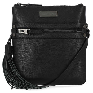 Harley-Davidson Women's Classic Genuine Leather Crossbody Purse w/ Tassel, Black MHW005/008