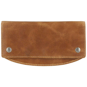 Harley-Davidson Men's Smooth Grain Snap Flap Pocket Long Biker Wallet, Brown MWM011