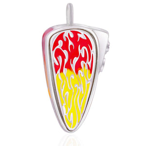 Steel Horse Jewelry Red Flame Tank Road Ride Bell, Silver Finish SRB0072