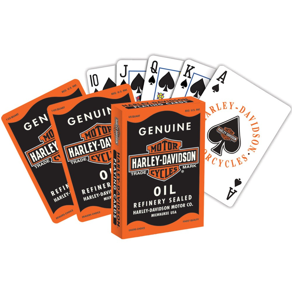 Harley-Davidson Oil Can Logo Playing Cards, DW639 Harley-Davidson Oil Can Logo Playing Cards, DW639