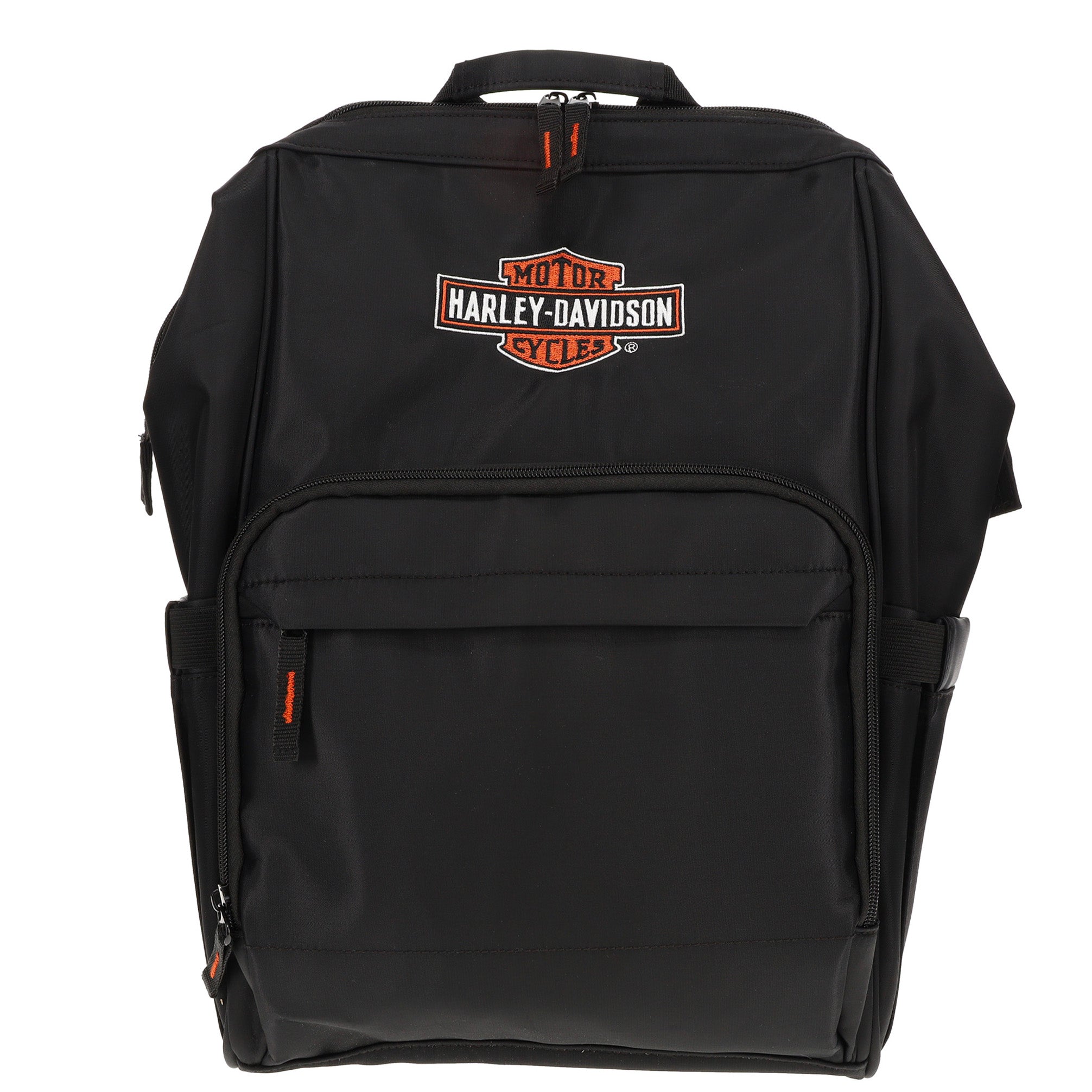 black harley leather medium zip top backpack Harley-Davidson Embroidered Bar & Shield Diaper Canvas Backpack, Black – Daytona Harley-Davidson
