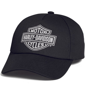 Harley-Davidson Women's Bar and Shield Adjustable Trucker Cap, Black Hat 97646-23VW