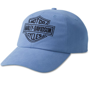 Harley-Davidson Women's Authentic Bar & Shield Adjustable Baseball Cap, Blue Hat 97813-23VW