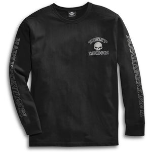 Harley-Davidson Men's Willie G. Skull Long Sleeve Shirt, Black 99091-14VM