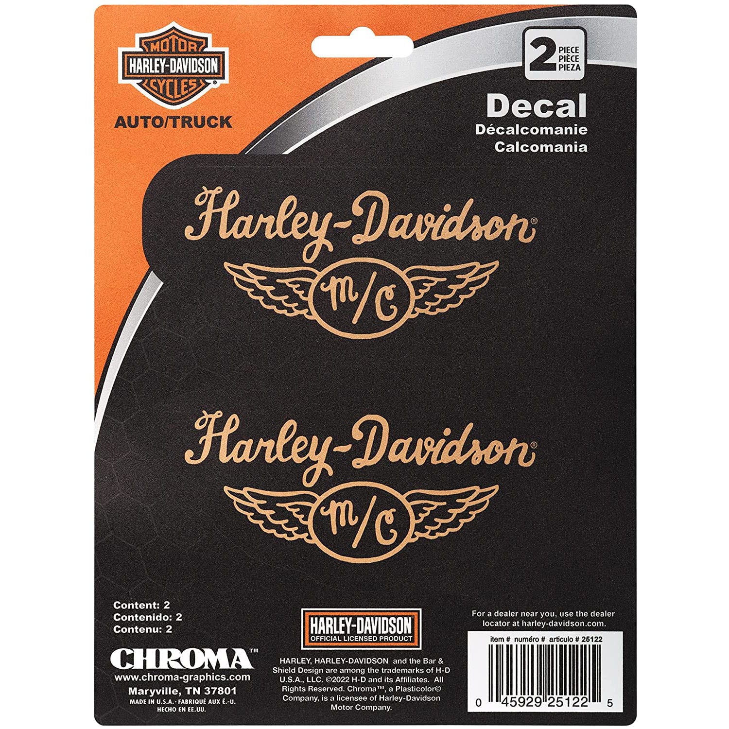 Vintage Winged Motorcycle Scripted Logo 2pc CG25122 – Daytona