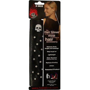 8" Studded Skull Hair Glove HG31808