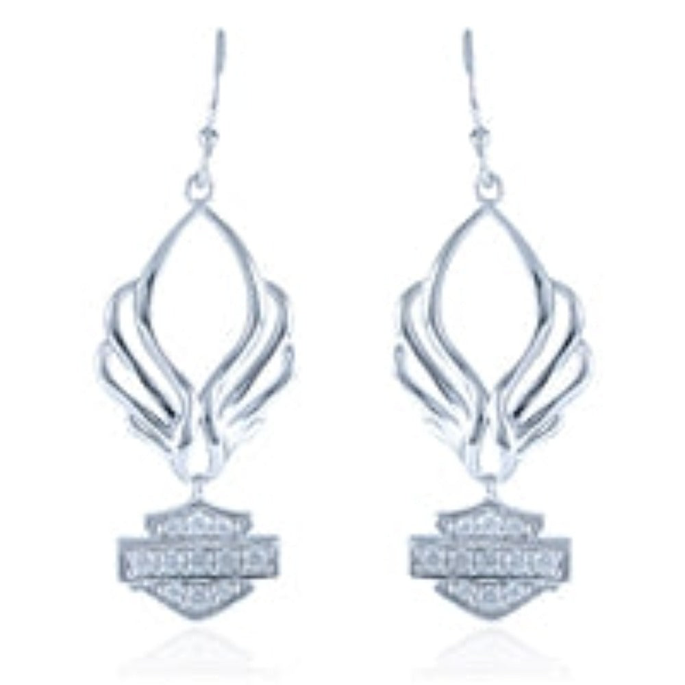 Harley davidson dangle on sale earrings