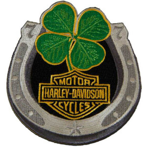 Embroidered Lucky Clover Horseshoe Small Emblem Sew-On Patch