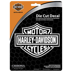 Bar & Shield White Die Cutz Window Decal CG3614