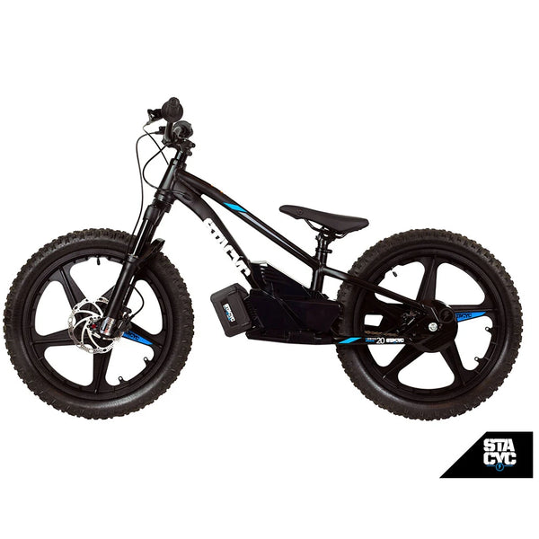 STACYC Brushless 20eDRIVE Electric Balance Bike for Kids Ages 10-12 Years Old, Black