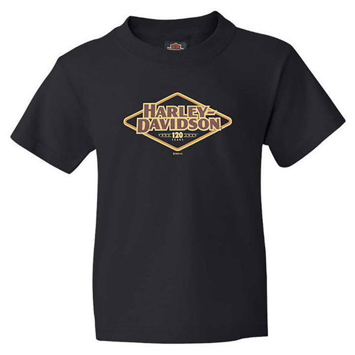 Harley-Davidson Little Boys' 120th Anniversary Short Sleeve Toddler Tee, Black 1571301