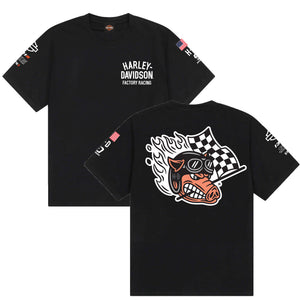 Harley-Davidson Little Kids' Factory Racing Team Short Sleeve Shirt, Black
