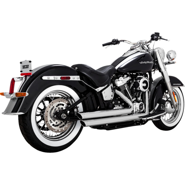 Vance & Hines Big Shots Staggered 2-Into-2 Exhaust System, Chrome Finish Fits: Softails 1800-2581
