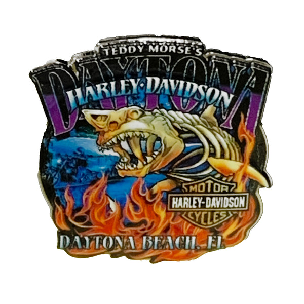 Teddy Morse's Daytona Harley-Davidson Skeleshark Pin, Shiny Finish HD221044