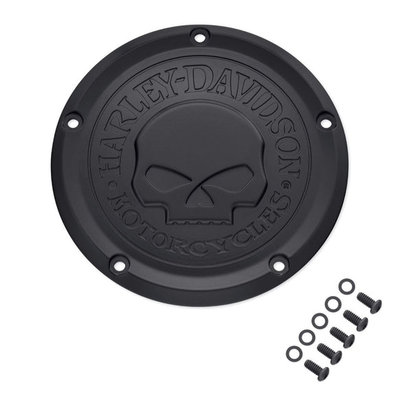 Harley-Davidson Willie G Skull Derby Cover For Touring, & Trikes, Matte Black Finish 25700740