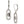 Harley-Davidson Women's Paperclip Bar & Shield Crystal Drop Earrings, Silver 34G00184