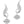 Harley-Davidson Women's Script Bar & Shield Logo Swoop Drop Earrings, Silver 34G00242