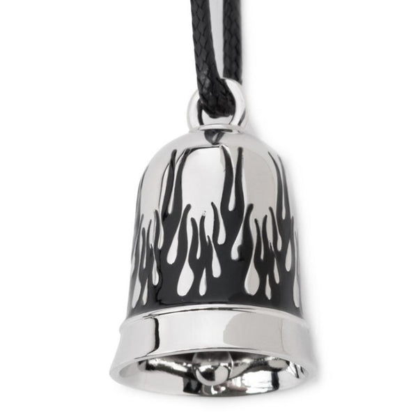 Harley-Davidson Contrasting Black Flames Ride Bell, Silver Plating M00001