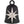 Black bell with a silver star-shaped decoration on a white background