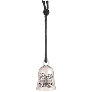 Harley-Davidson Bar & Shield Logo W/ Roses Ride Bell, Silver Finish 34M00154