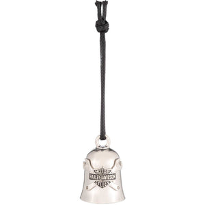 Silver bell with Harley-Davidson logo on a white background