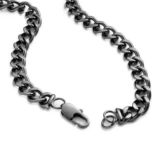 Harley-Davidson Men's B&S Stud 24" Pendant Stainless Steel Necklace, Black 34N00277