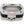 A silver-toned metal ring featuring a square bezel setting with four raised rivets, a black braided cord band wrapped around the middle, and a raised skull emblem on the front.