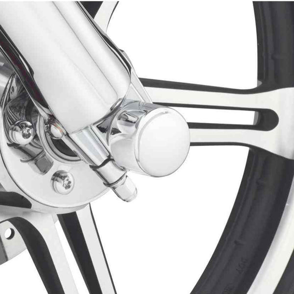 Harley-Davidson Front Axle Nut Covers, Die-Cast Chrome Finish 44117-07A