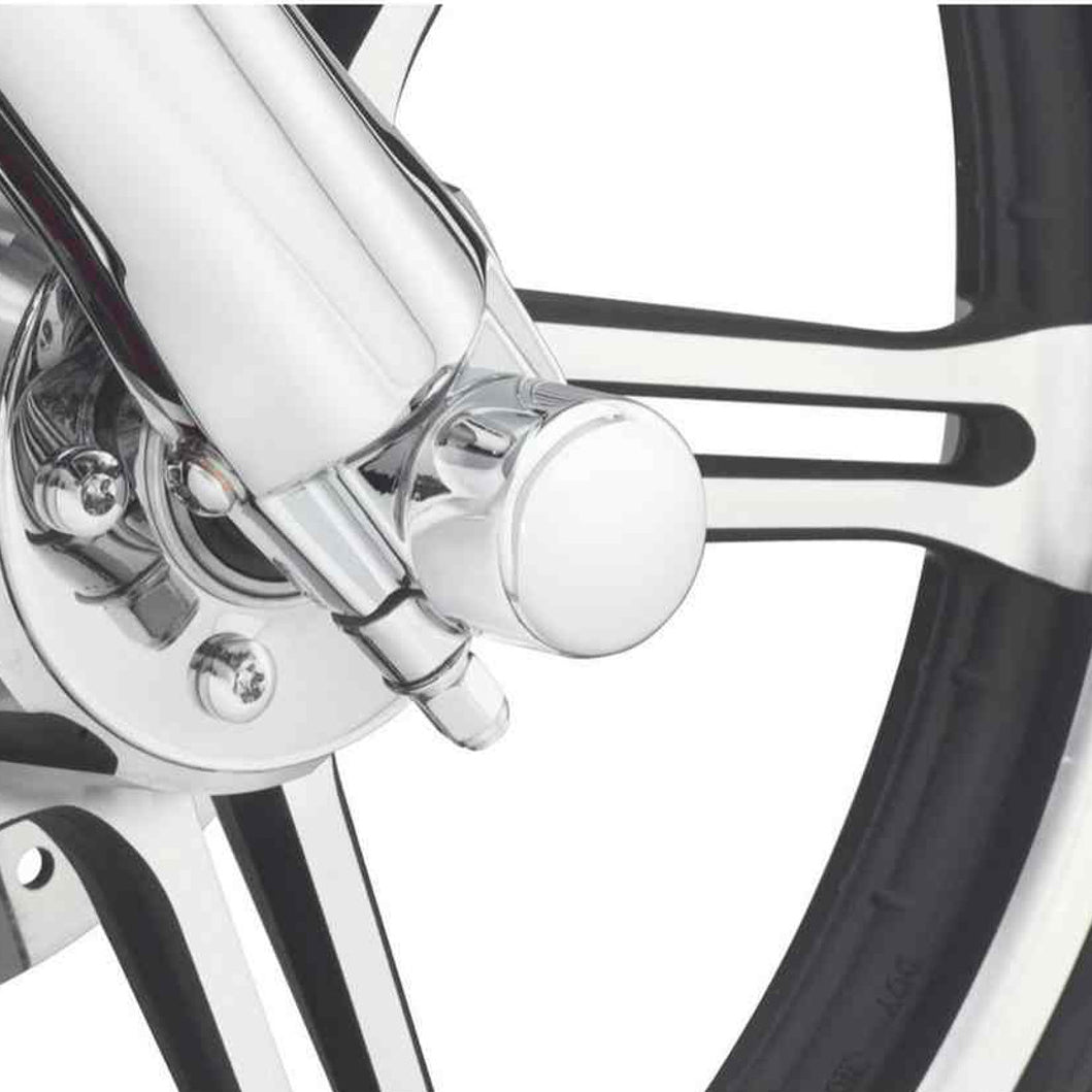 Harley-Davidson Front Axle Nut Covers, Die-Cast Chrome Finish 44117-07 ...