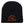 A black knit beanie hat featuring an orange embroidered Harley-Davidson logo with a skull graphic and the words 'HARLEY RIDE HARD DAVIDSON' on the front, set against a plain white background.