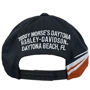 Harley-Davidson Oil Spill Adjustable Snapback Baseball Cap, Black Hat 5029021903