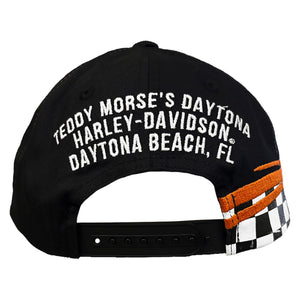 Harley-Davidson Checkered Flag Adjustable Snapback Baseball Cap, Black Hat 5029564503