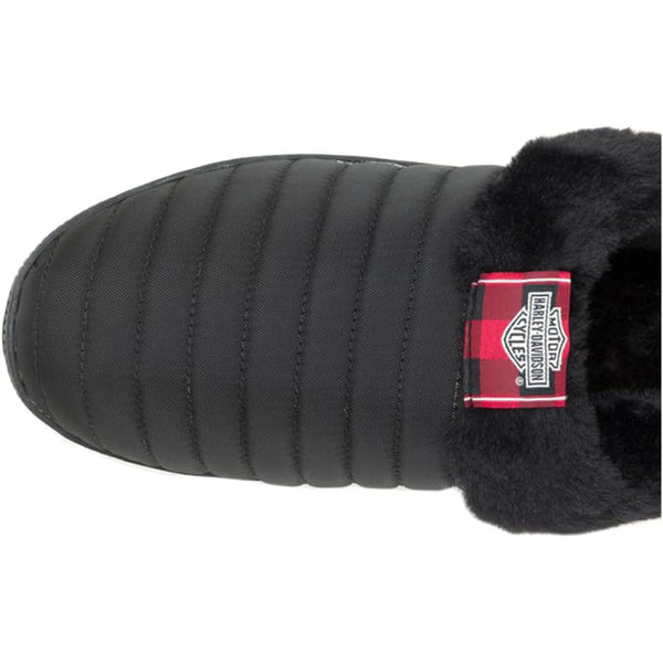 Harley-Davidson Men's Cosgrove Fur Lined  Slide-On House Slippers, Black D93927