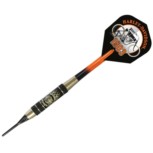 Harley-Davidson Vintage 1903 18 gr. Soft Tip Darts, Black Coated Nickel Barrels DW61056