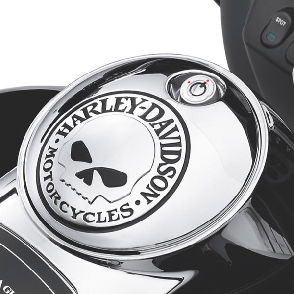Harley-Davidson Willie G Skull Fuel Tank Console Door, Silver 61308-09A