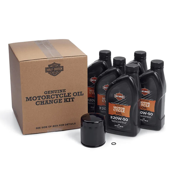 Harley-Davidson 5 Qt. H-D 360 Motorcycle Oil Change Kit, Black Filter 62600090A