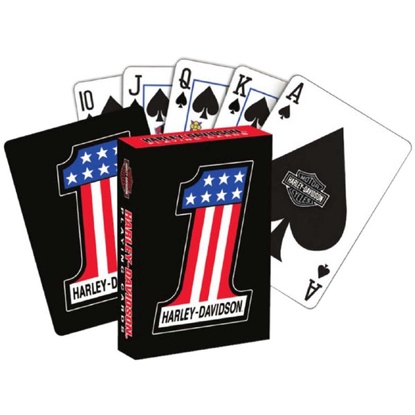 Harley-Davidson #1 RWB Logo Standard Size Premium Playing Card Deck, 638D