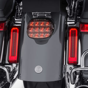 Harley-Davidson Keystone Auxiliary LED Run/Brake/Turn Lamp, Red Lens, For FLH Models, 67801080