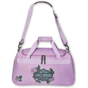Harley-Davidson Bar & Shield Logo Roses Graphic Durable Duffel Bag, Pink 90410-PNK
