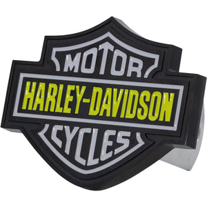 Harley-Davidson Bar & Shield Logo 2" Receivers Metal Hitch Plug, Green/Black PL2216WL