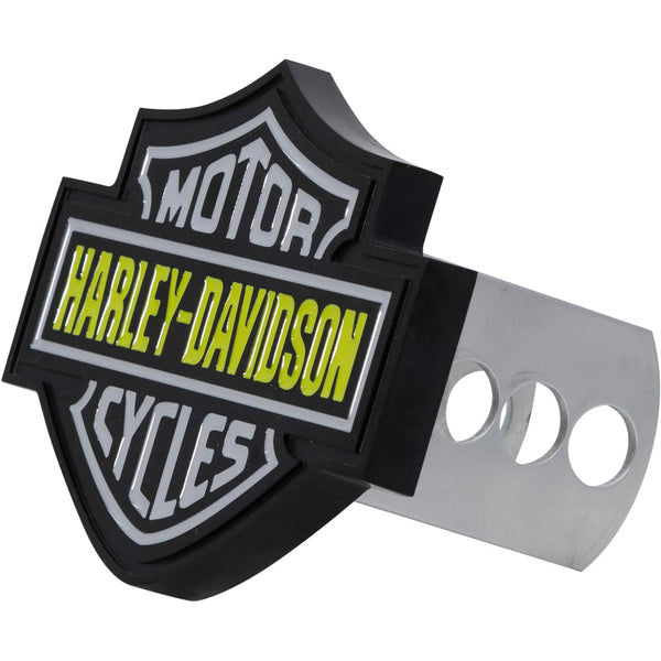 Harley-Davidson Bar & Shield Logo 2" Receivers Metal Hitch Plug, Green/Black PL2216WL