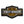 Harley-Davidson embroidered patch in the brand's signature shield shape, featuring black, white, and gold colors with the text 'MOTOR HARLEY-DAVIDSON' and 'TRADE CYCLES MARK'.