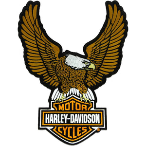 Harley-Davidson logo with an eagle on a white background